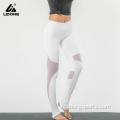 Aangepaste sportmesh yogabroeken leggings voor vrouwen